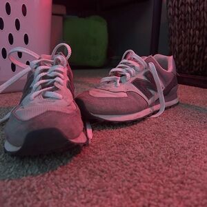 New Balance Classic Gray and White Sneakers